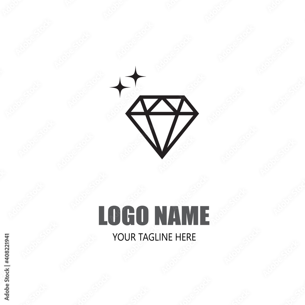 Fototapeta premium Diamond Logo Template vector icon illustration design