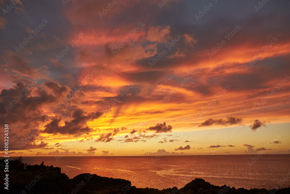 Sunset in Okinawa Japan