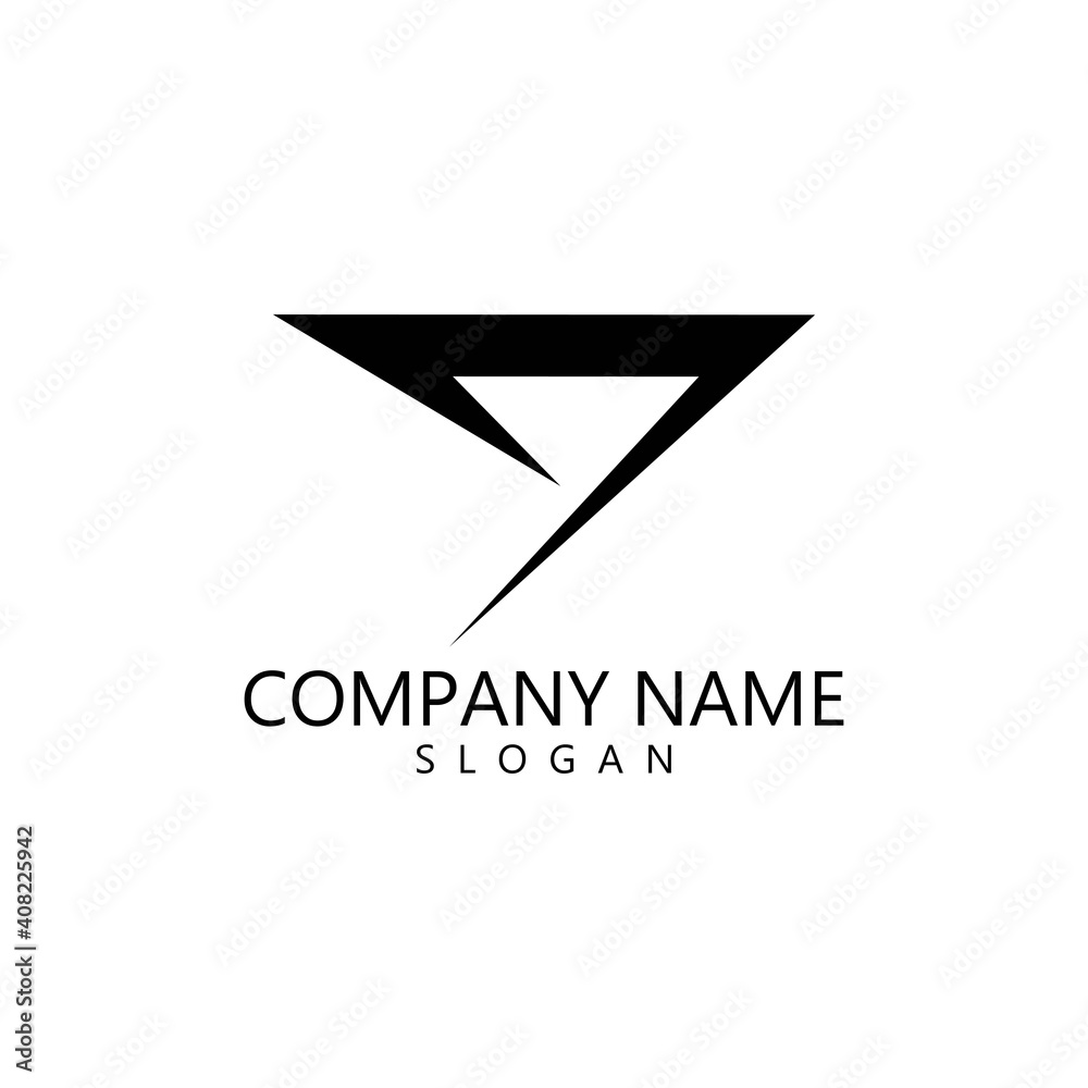 Naklejka premium Arrow illustration logo