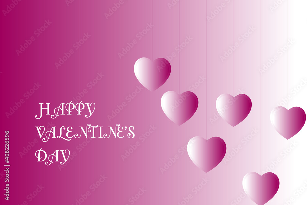 illustration of number 14 represents valentines day  background with heart shapes creative new design for valentines day greeting cards banners posters backgrounds.

