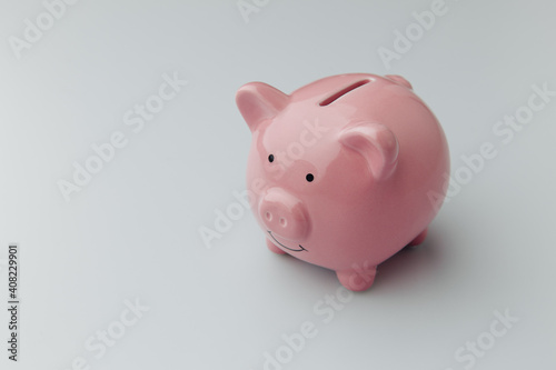 Piggy bank on a white background. Finance, saving money concept.