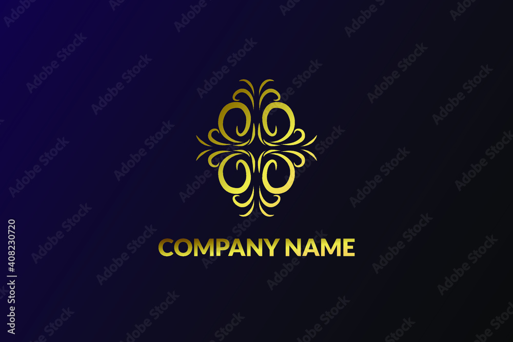 Luxury Abstract Logo Design with gold color Luxury Abstract Logo Design with gold color