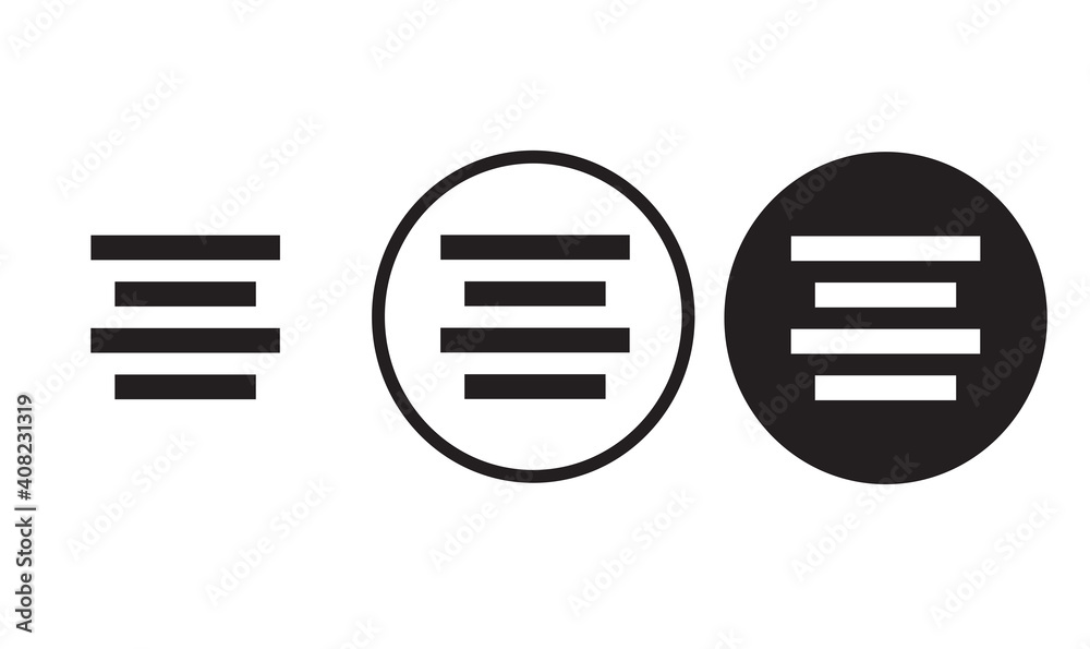 align center icon web icon set vector illustration align center icon web icon set vector illustration