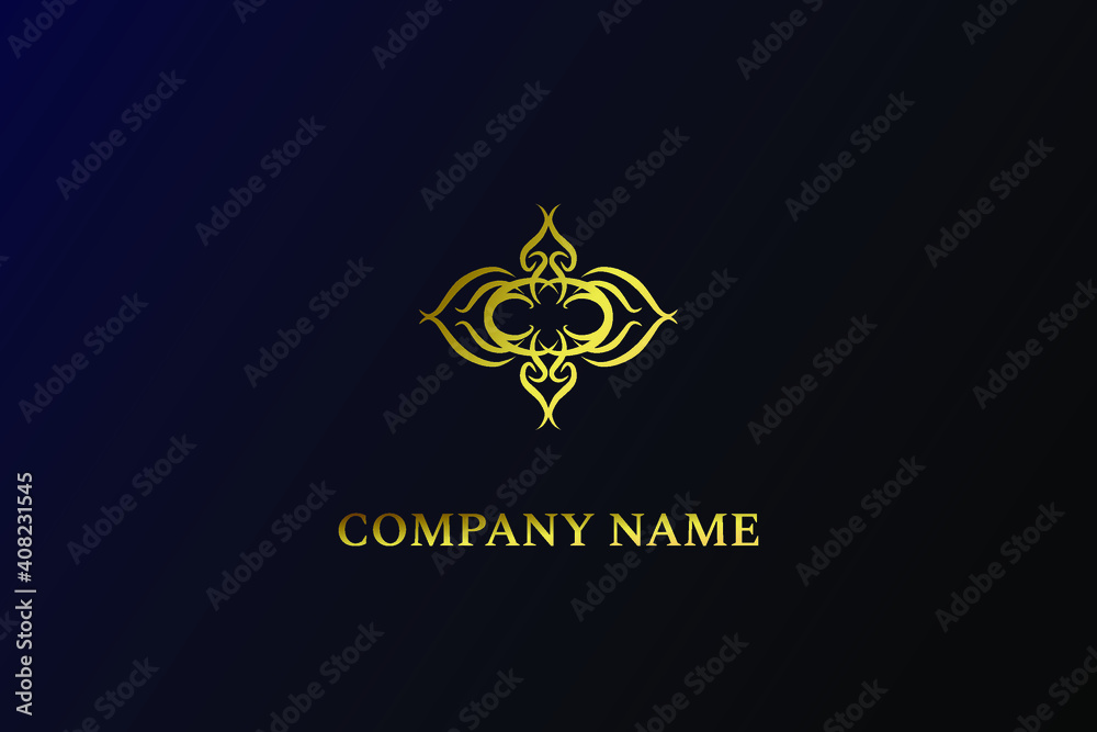 Fototapeta premium Luxury Abstract Logo Design with gold color
