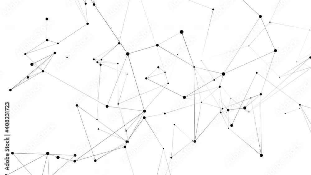 Plexus technology background, flowing lines and dots. Connected net, structure. Loop animation Plexus technology background, flowing lines and dots. Connected net, structure. Loop animation
