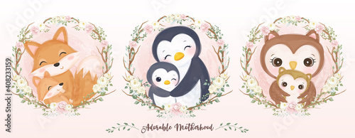Photography adorable animal illustration for personal project,background, invitation, wallpa