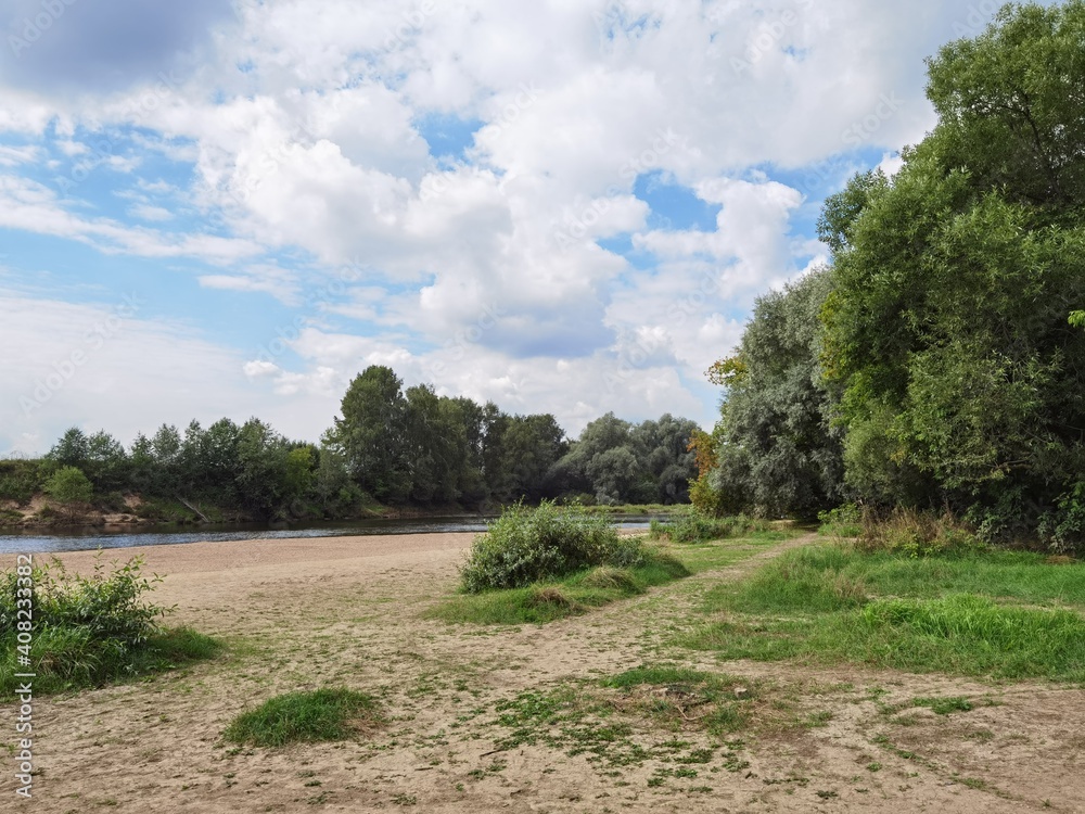beach on the river