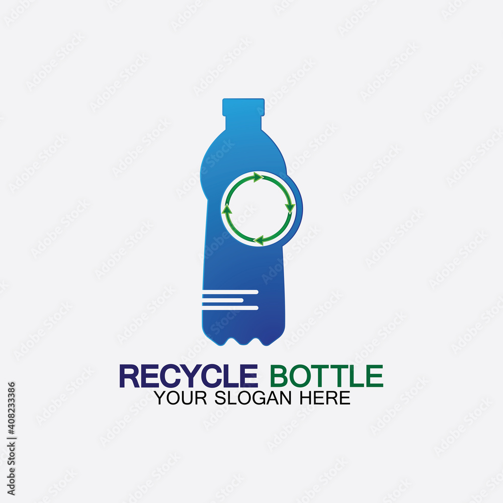 Recycle plastic bottle logo icon vector illustration design.Bottle with recycle symbol. Plastic recycling symbol flat icon-vector illustration Recycle plastic bottle logo icon vector illustration design.Bottle with recycle symbol. Plastic recycling symbol flat icon-vector illustration