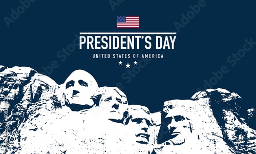 Fotografia President's Day Background Design. Vector Illustration.