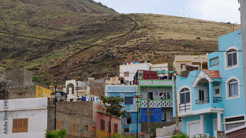 buildings in Salamansa, on the island Sao Vicente, Cabo Verde, in the month of December © Miriam