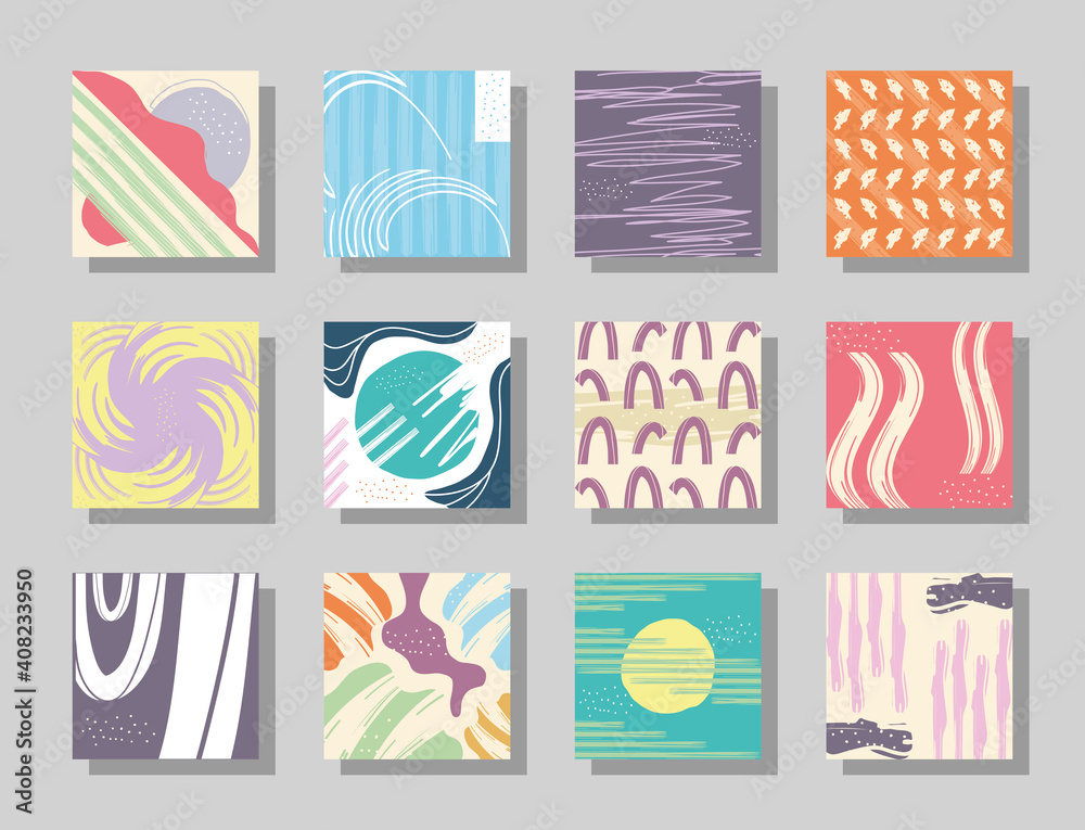 Obraz premium Abstract pattern backgrounds symbol collection vector design