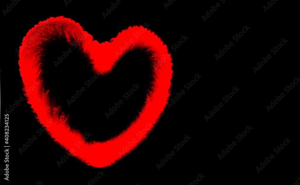 fluid art - heart shape on black background, made with flowing ink fluid art - heart shape on black background, made with flowing ink