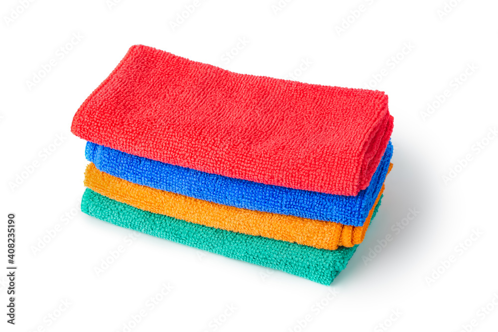 Stack of cleaning rags or towels Stack of cleaning rags or towels