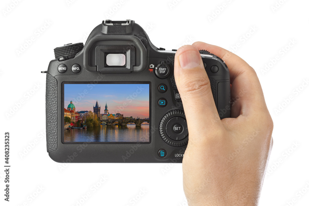 Camera and Cityscape of Prague - Czech Republic (my photo) Camera and Cityscape of Prague - Czech Republic (my photo)