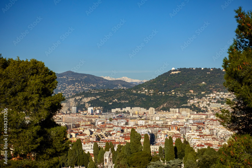Fototapeta premium view of the city of town NICE,FR