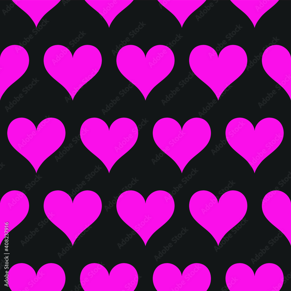Seamless vector hearts pattern. Valentine's day background. For fabric, textile, wrapping, cover etc. 10 eps. Love emotion pink hearts pattern.	