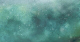 Watercolor drawing in blue and light blue with white dots. Pastel blurred colorful abstract background in gradient color. Ombre style. Space. Copyspace
