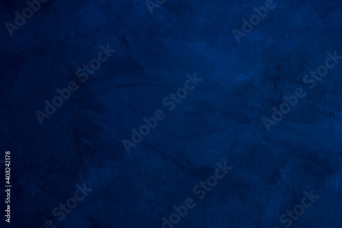 Beautiful Abstract Grunge Decorative Navy Blue Dark Stucco Wall texture Background. Banner With Space For Text. Dark blue background concept. photo