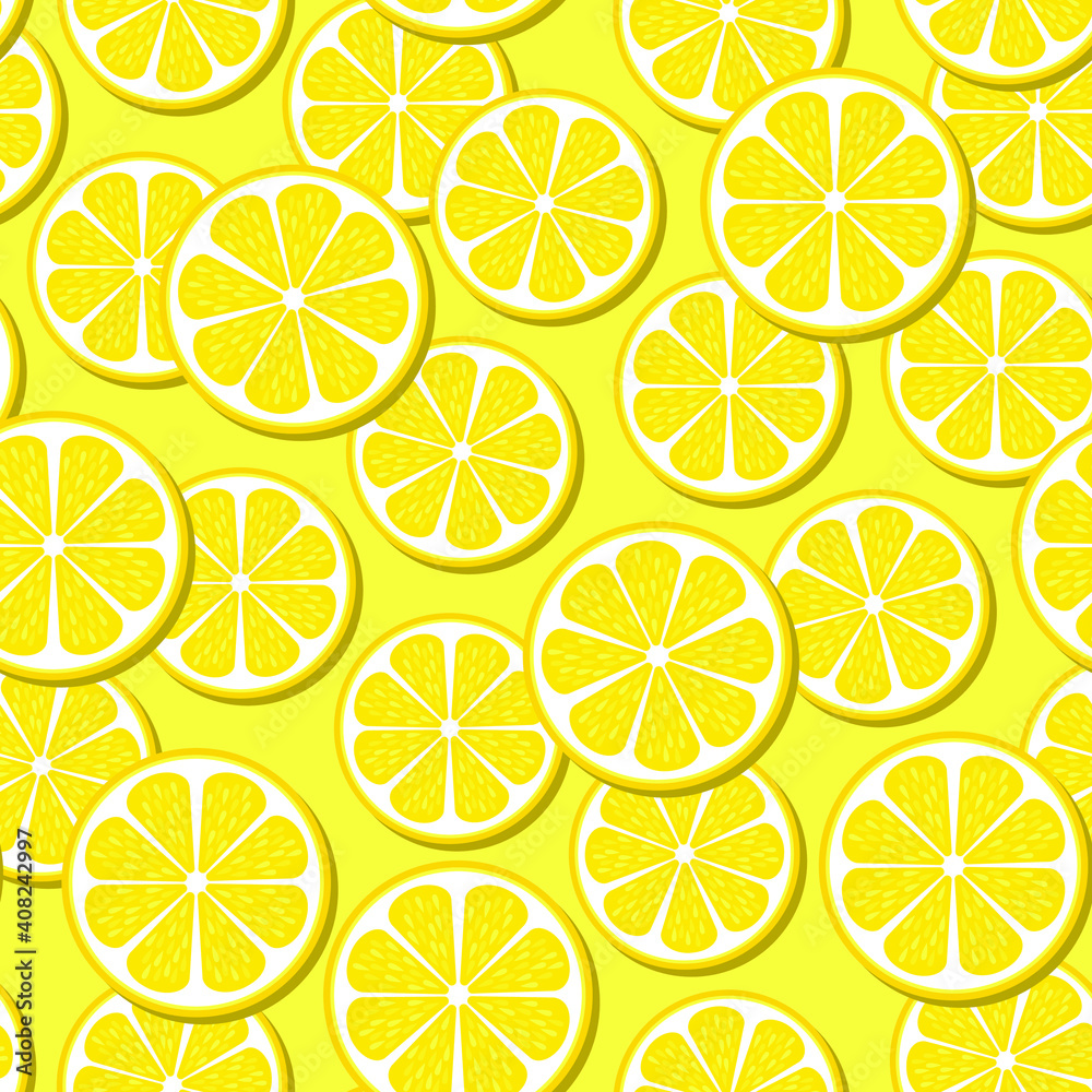 Seamless yellow fruit pattern. Lemon background Seamless yellow fruit pattern. Lemon background