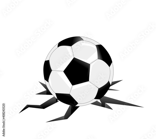 Soccer ball vector illustration on white background