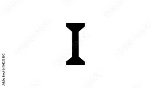 The number 1 on a white background. Vector drawing.