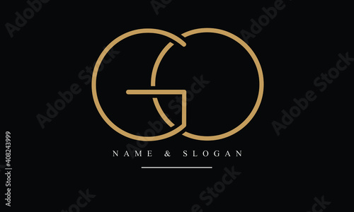 OG, GO, O, G abstract letters logo monogram
