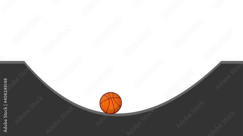 Friction surface, basketball ball movement. Rough curved area
