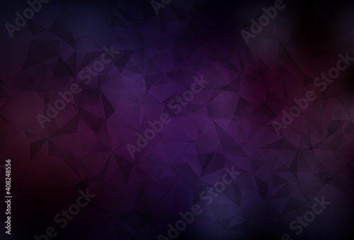 Dark Pink, Yellow vector polygon abstract layout.