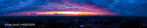 Fotografie Fiery panoramic end of the world scene