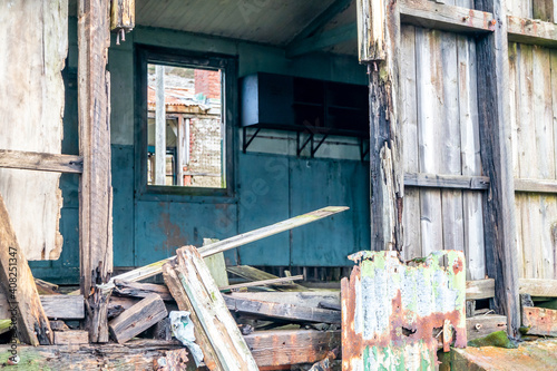 Abandoned buildings at Fort Dunree, Inishowen Peninsula - County Donegal, Ireland photo