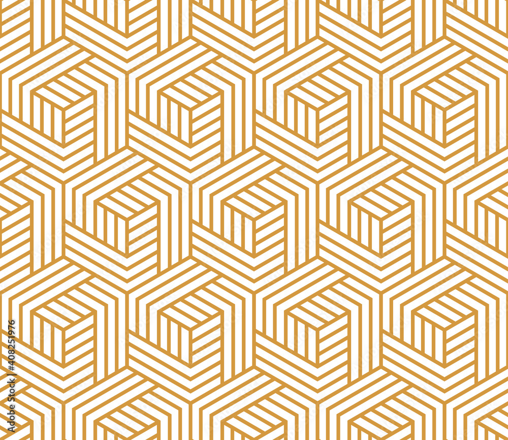 Abstract geometric pattern with stripes, lines. Seamless vector background. White and gold ornament. Simple lattice graphic design Abstract geometric pattern with stripes, lines. Seamless vector background. White and gold ornament. Simple lattice graphic design