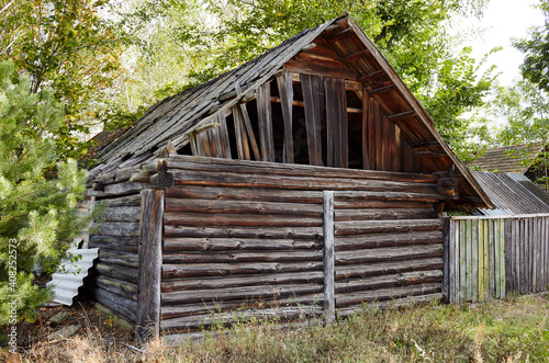 Abandoned barn in countryside