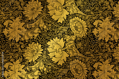 Vintage botanical pattern remix from artwork by William Morris © Rawpixel.com