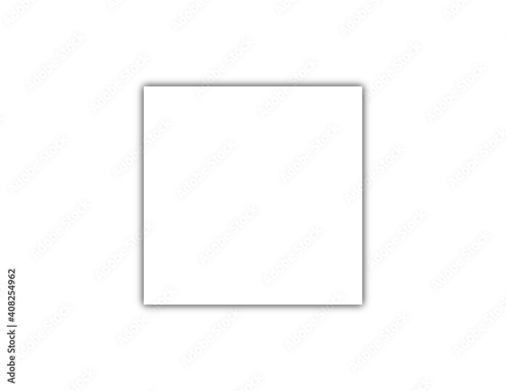 Quadrat Form Symbol mit Schatten