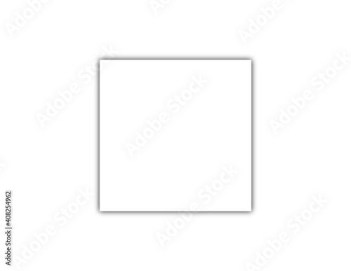 Quadrat Form Symbol mit Schatten