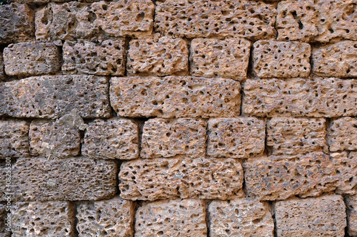 Laterite stone texture background close up