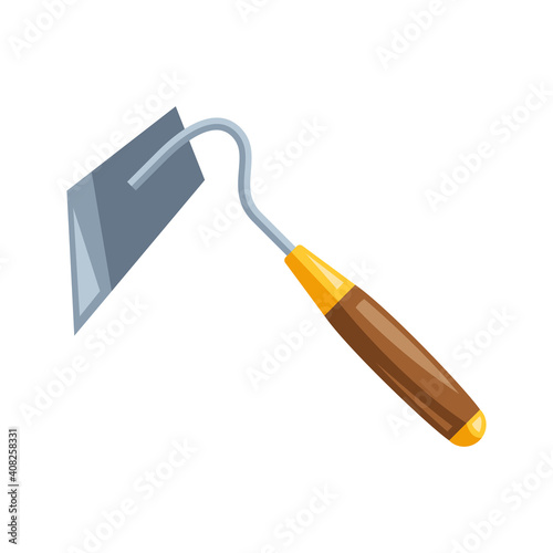 Illustration of garden hoe.