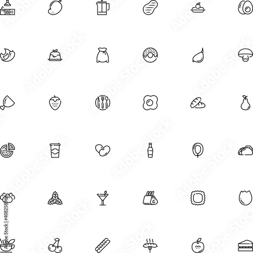 icon vector icon set such as: jelly, glyph, electric, liquor, fastfood, fungus, shiny, dough, bulb, carbohydrates, circle, shop, flavor, pot, leg, vodka, blood, cooker, cold, panna, kitchenware
