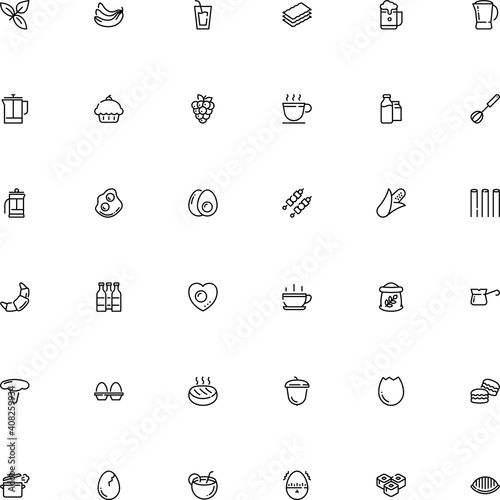 icon vector icon set such as: roll, ale, japanese, filter, semifinished, beach, corn, garden, nobody, basil, fish, green, plate, salmon, oak, mixing, boiled, croissant, consultant, person, skewer
