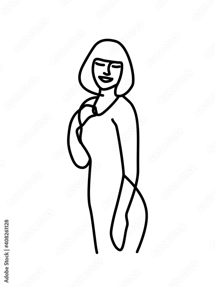 Minimalism hand drawn female vector portrait in modern abstract one line drawing graphic style. Decor print, wall art, creative design for social media. Trendy template with portrait woman front face Minimalism hand drawn female vector portrait in modern abstract one line drawing graphic style. Decor print, wall art, creative design for social media. Trendy template with portrait woman front face