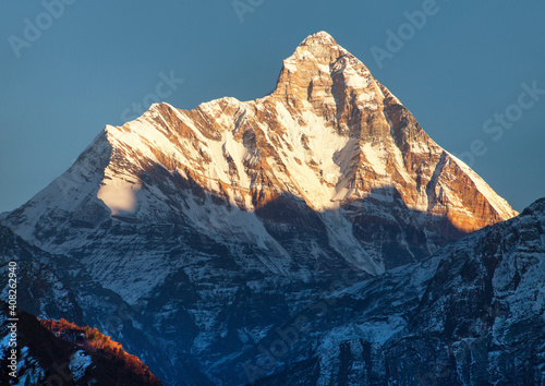 mount Nanda Devi in Indian Himalaya