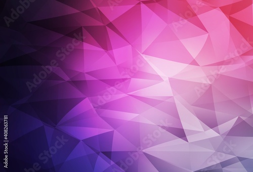 Dark Purple, Pink vector shining triangular layout.