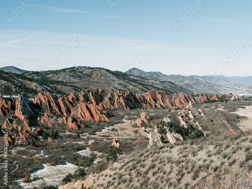 Scenic View of Red Rocks in Colorado photo