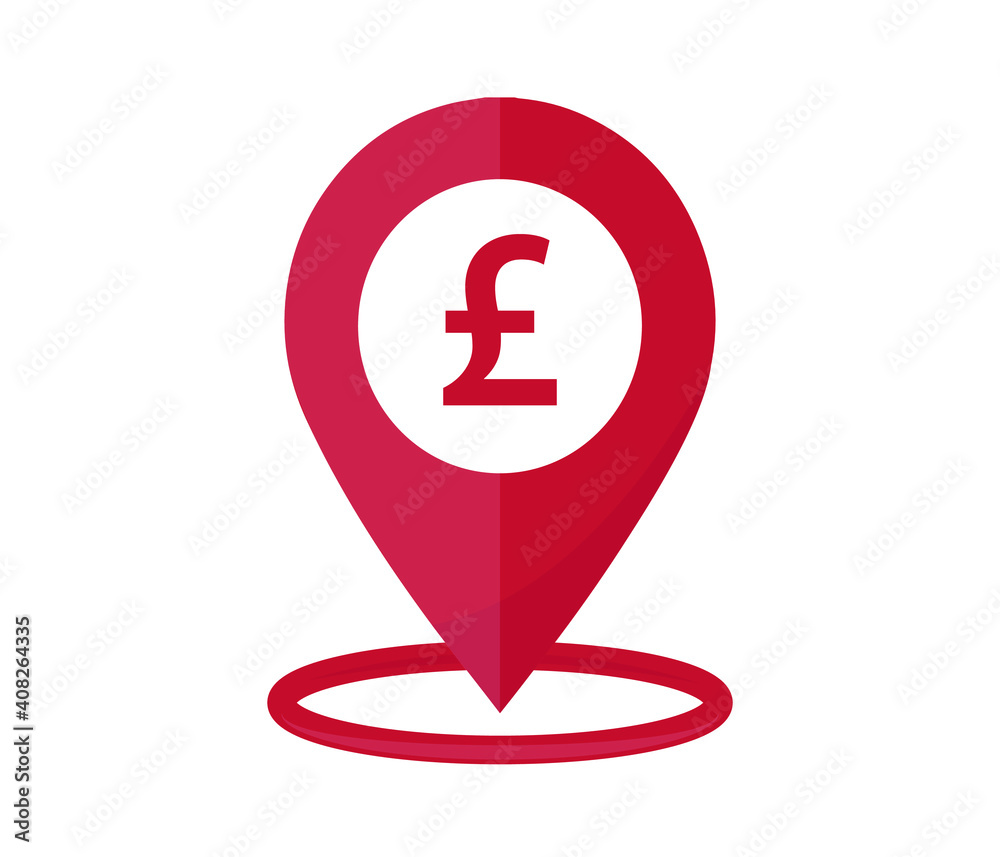 pound vector icon. economy and finance concept background, Vector illustration.
