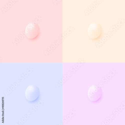 Egg for easter holidays. Four colored options.