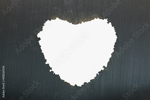 Black old blackboard futures with white heart shape
