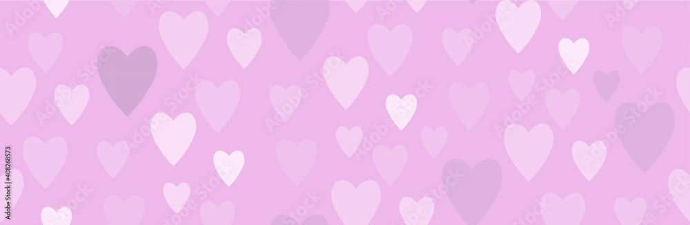 Pattern with tender hearts. Vector image