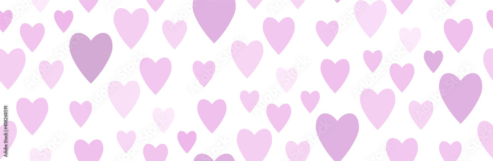 Pattern with tender hearts. Vector image