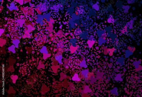 Dark Blue, Red vector texture with abstract forms.