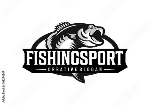 Awesome Fishing Sport Logo Design Template
